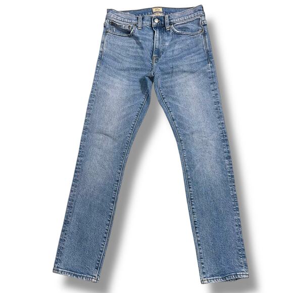 J Crew Womens Denim Blue Jeans Style 250 Straight Leg Mid Rise Medium Wash W30 - Picture 1 of 12